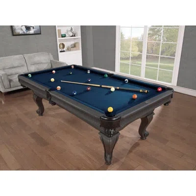 Imperial Resolute Pool Table With Classic Ram Horn Style Legs-includes Professional Install ($1,000+ Value) In Gray Wood,navy