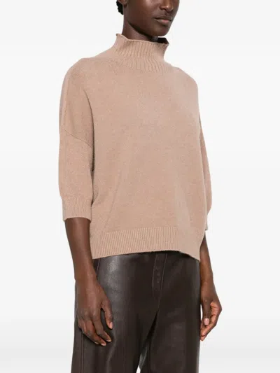 Imperial Ribbed-trim Short-sleeve Sweater In Multi