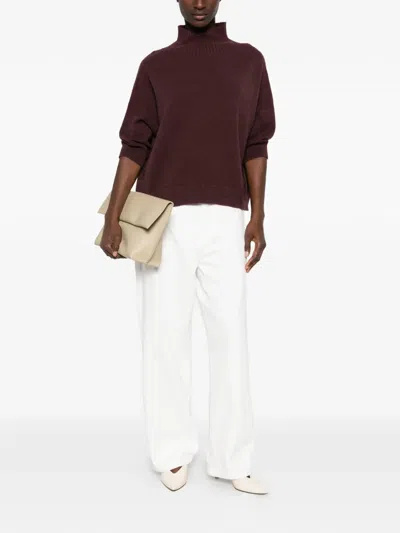 Imperial Ribbed-trim Sweater In Brown