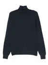 Imperial Roll-neck Ribbed Sweater In Blue