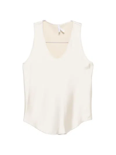 Imperial Satin-finish Racerback Top In Neutral