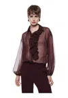 Imperial Shirt With Long Sleeves And Collar Woman  In Animal Print