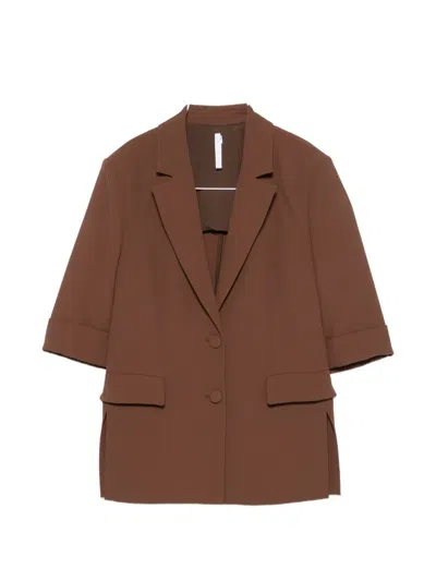 Imperial Short-sleeve Jacket In Brown