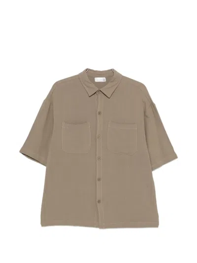 Imperial Short-sleeves Patch-pockets Shirt In Green