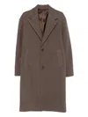 Imperial Single-breasted Button-up Coat In Brown