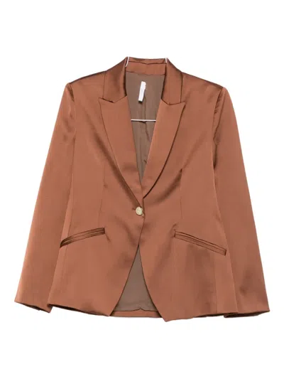 Imperial Single-button Welt-pockets Jacket In Brown
