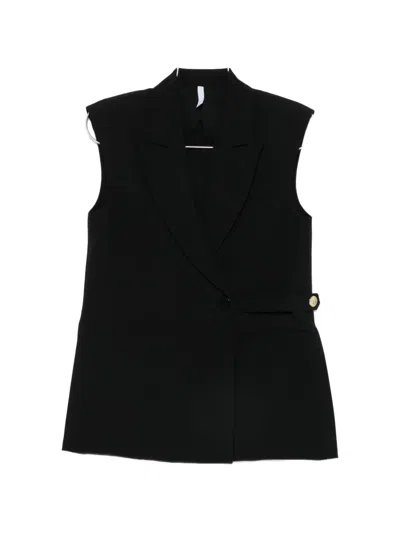 Imperial Sleeveless Double-breasted Gilets In Silver