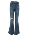 Shop Imperial Star Girls Gusset Flare Jean In Medium Wash