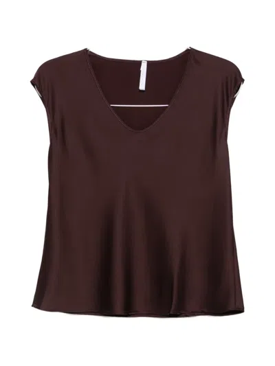 Imperial V-neck Top In Brown