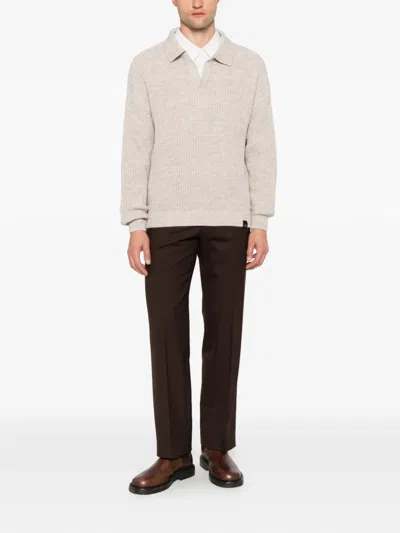 Imperial Waffle-knit Sweater In Gold