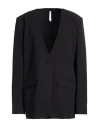 Imperial Woman Blazer Black Size L Polyester, Elastane In Black
