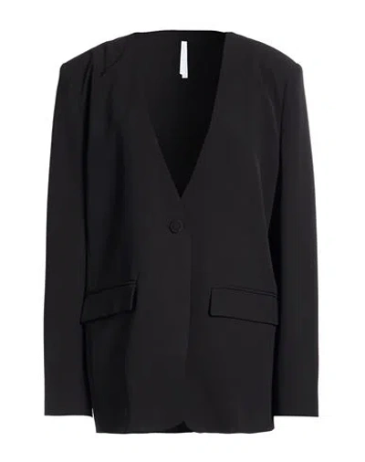 Imperial Woman Blazer Black Size L Polyester, Elastane