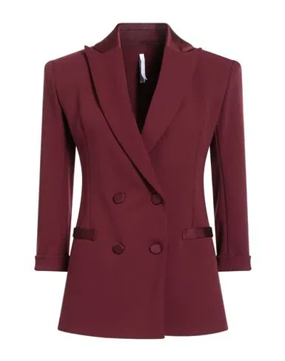 Imperial Woman Blazer Burgundy Size L Polyester, Elastane In Red