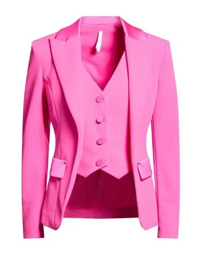 Imperial Woman Blazer Fuchsia Size S Polyester, Elastane In Pink
