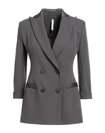 Imperial Woman Blazer Lead Size Xl Polyester, Elastane In Gray