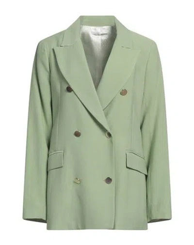 Imperial Woman Blazer Light Green Size L Viscose, Polyester