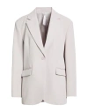 Imperial Woman Blazer Light Grey Size M Polyester, Elastane In Gray