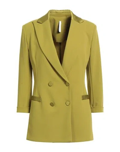 Imperial Woman Blazer Military Green Size Xl Polyester, Elastane