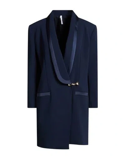 Imperial Woman Blazer Navy Size L Polyester, Elastane In Blue