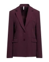 Imperial Woman Blazer Plum Size M Polyester, Elastane In Purple