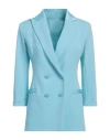 Imperial Woman Blazer Sky Blue Size M Polyester, Elastane
