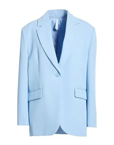 Imperial Woman Blazer Sky Blue Size S Polyester, Elastane