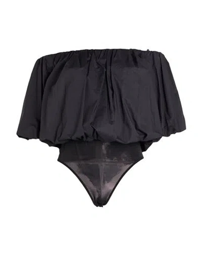 Imperial Woman Bodysuit Black Size L Cotton, Polyamide, Elastane