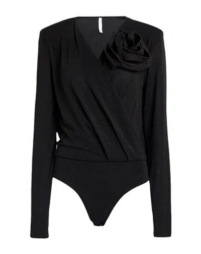 Imperial Woman Bodysuit Black Size S Viscose, Polyester, Polyamide, Elastane