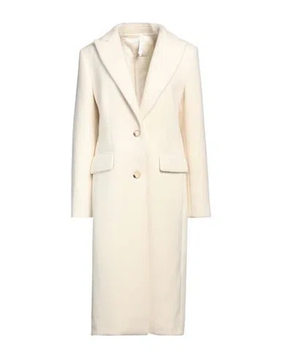 Imperial Woman Coat Cream Size Xl Polyester, Viscose In White