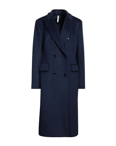 Imperial Woman Coat Navy Blue Size Xl Polyester, Viscose