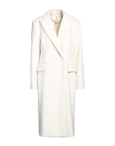 Imperial Woman Coat Off White Size Xl Polyester, Viscose