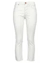 Imperial Woman Jeans Ivory Size 8 Cotton, Elastane In White