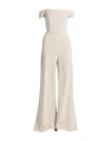 Imperial Woman Jumpsuit Beige Size L Polyester, Elastane In Neutral