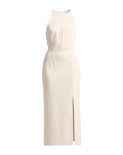 Imperial Woman Maxi Dress Beige Size M Polyester, Elastane