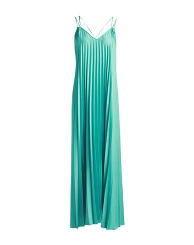 Imperial Woman Maxi Dress Turquoise Size M Polyester, Elastane In Green