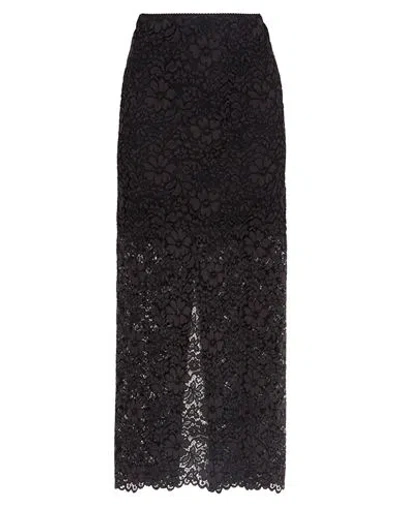 Imperial Woman Maxi Skirt Black Size L Viscose, Cotton, Polyamide