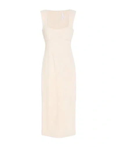 Imperial Woman Midi Dress Beige Size S Polyester, Elastane In Neutral