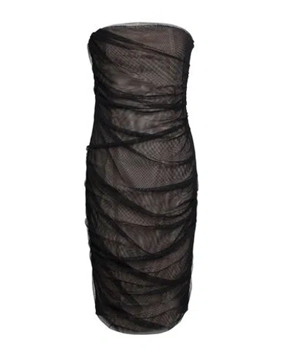 Imperial Woman Midi Dress Black Size Xl Polyamide, Elastane, Polyester