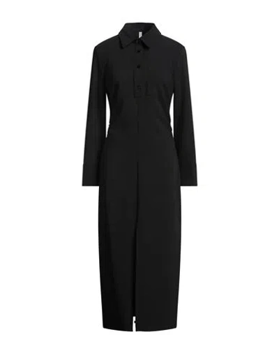 Imperial Woman Midi Dress Black Size Xxl Polyester, Elastane