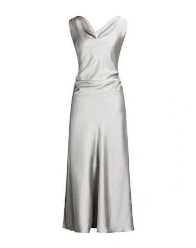 Imperial Woman Midi Dress Light Grey Size M Polyester In Gray