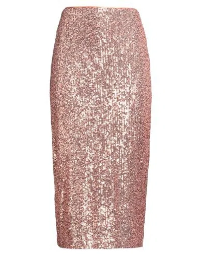 Imperial Woman Midi Skirt Salmon Pink Size S Polyester, Elastane
