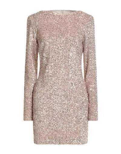 Imperial Woman Mini Dress Beige Size M Polyester, Elastane In Neutral