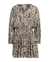 Imperial Woman Mini Dress Beige Size S Viscose, Elastane In Beige