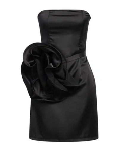 Imperial Woman Mini Dress Black Size L Polyester, Elastane