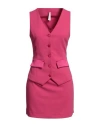 Imperial Woman Mini Dress Fuchsia Size M Polyester, Elastane In Pink