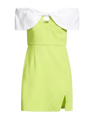 Imperial Woman Mini Dress Lime Green Size M Polyester, Elastane, Cotton, Polyamide