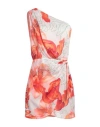 Imperial Woman Mini Dress Orange Size S Polyester In Orange