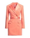 IMPERIAL IMPERIAL WOMAN MINI DRESS SALMON PINK SIZE XL POLYESTER, ELASTANE