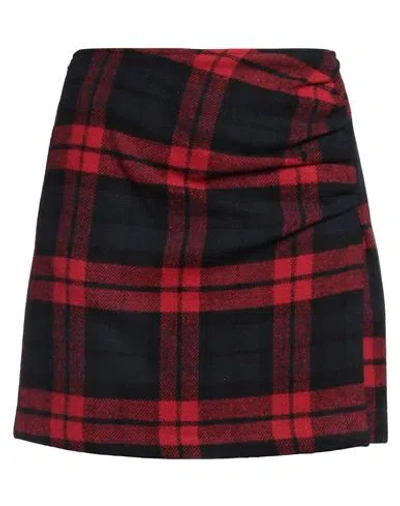 Imperial Woman Mini Skirt Red Size L Acrylic, Polyester, Cotton, Viscose