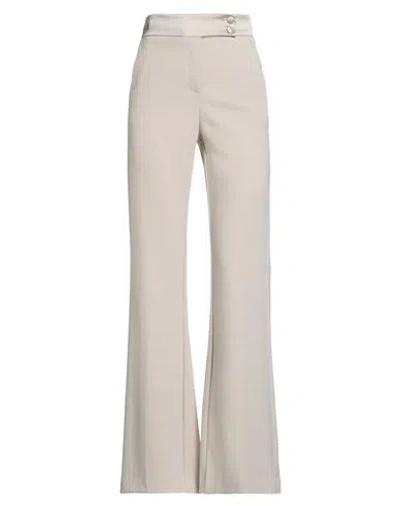 Imperial Woman Pants Beige Size Xxs Polyester, Elastane In Neutral